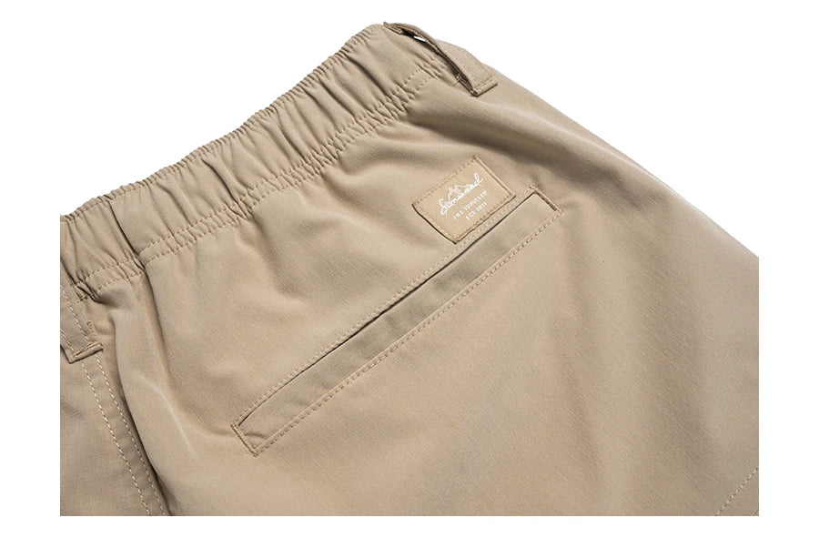 Men's Oversize Lightweight 190g Quick Dry Fabric Cargo Drawstring Shorts