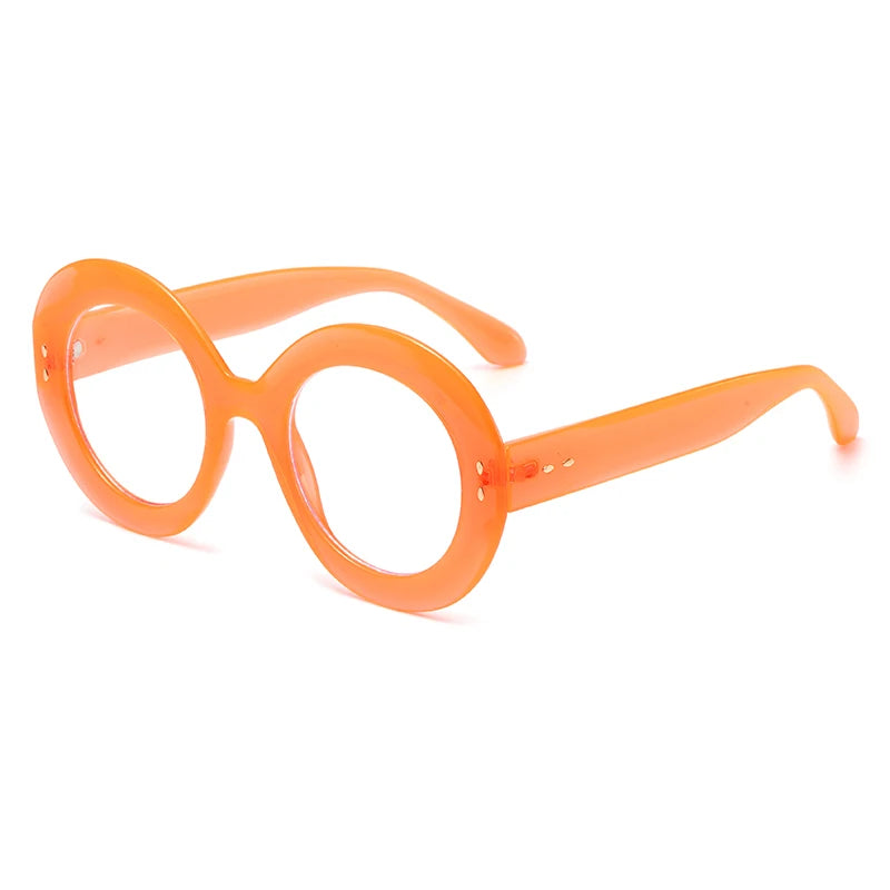 Vintage Oval Fashion Glasses Frame - Women's Retro Anti-Blue Light Eyewear Optical Frames