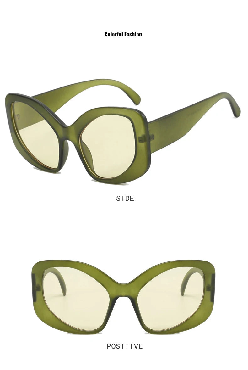 Women's Oversized Irregular Rim Sunglasses