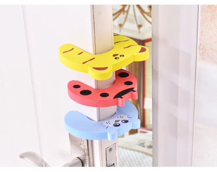 5-Piece Baby Door Safety Protector Set - Anti-Pinch Hand Door Stopper Child Lock Finger Guards