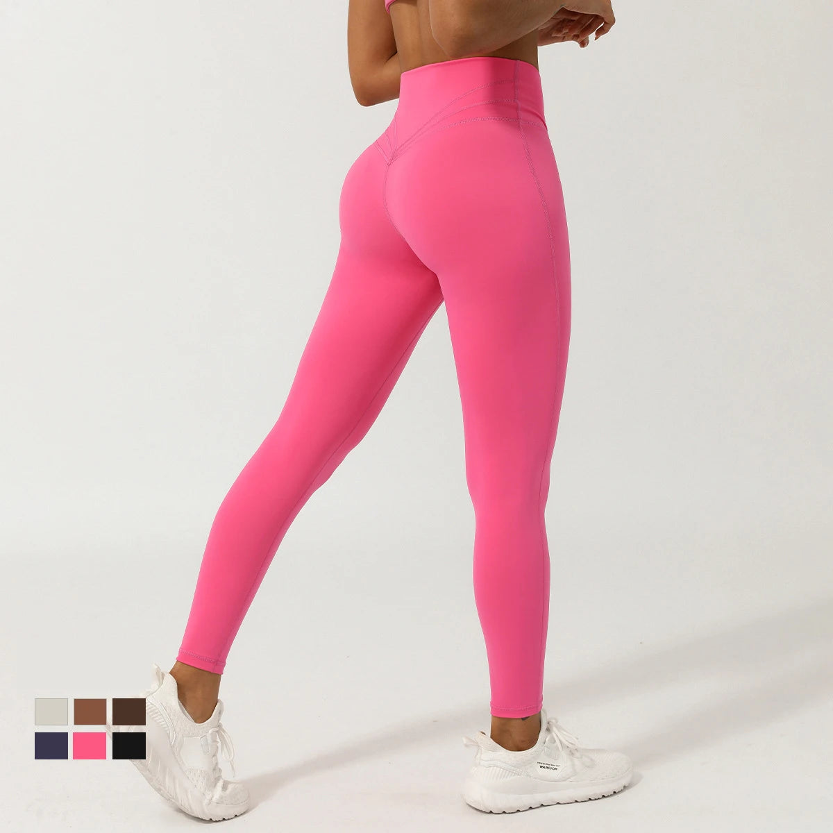 Women's Sports Leggings Buttery Soft V-Shaped High Waist Yoga Pants Breathable Quick Dry Running Tights Workout Sportswear