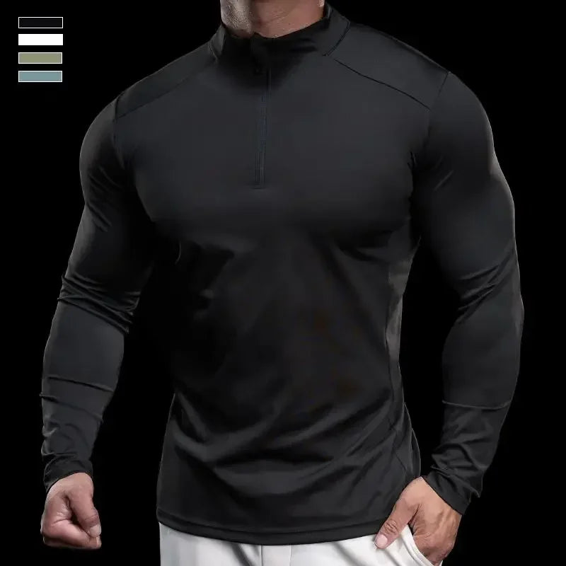 Men's Compression Long Sleeve Workout Gym Running Quick Dry Comfort Sports Bodybuilding Training T-Shirt