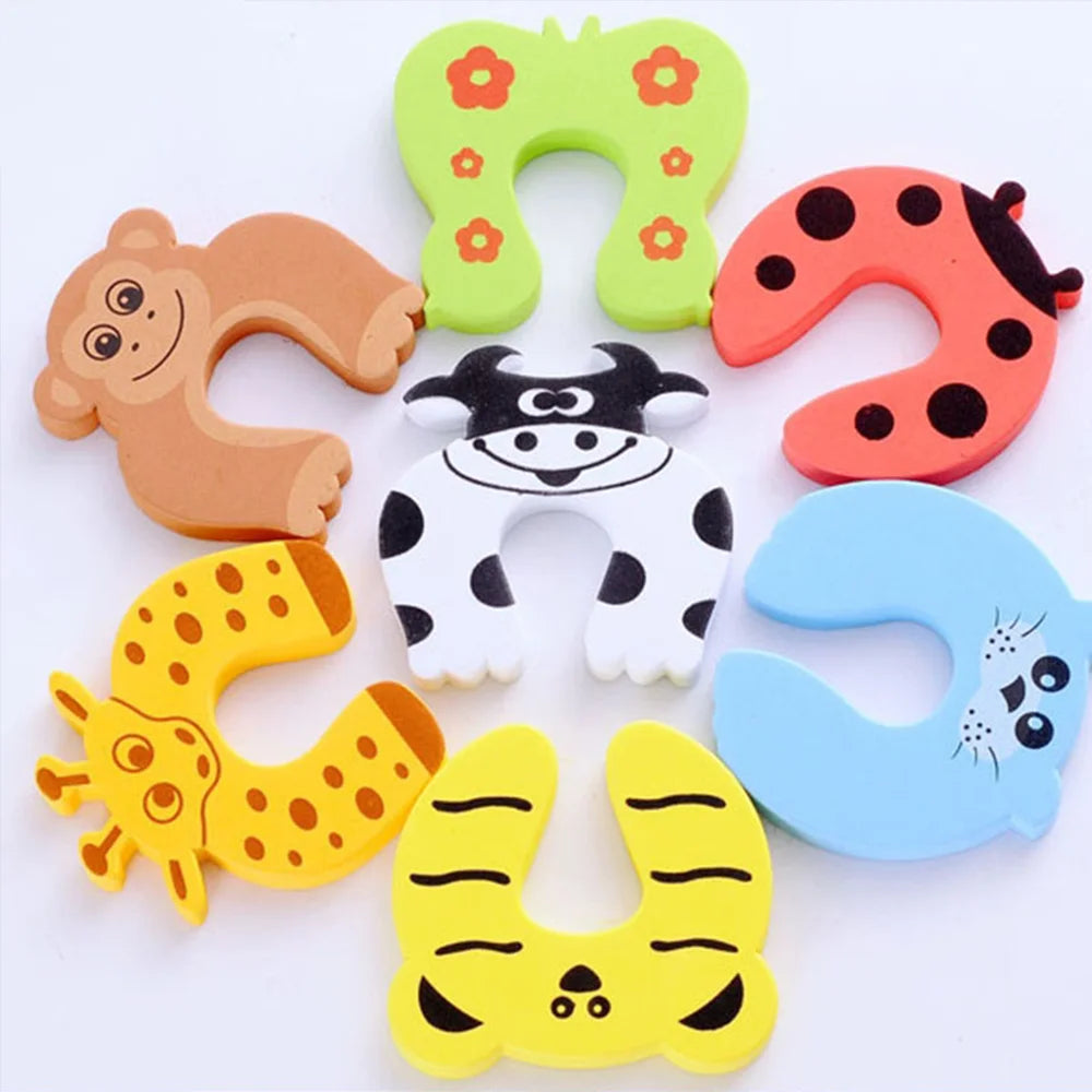 5-Piece Baby Door Safety Protector Set - Anti-Pinch Hand Door Stopper Child Lock Finger Guards