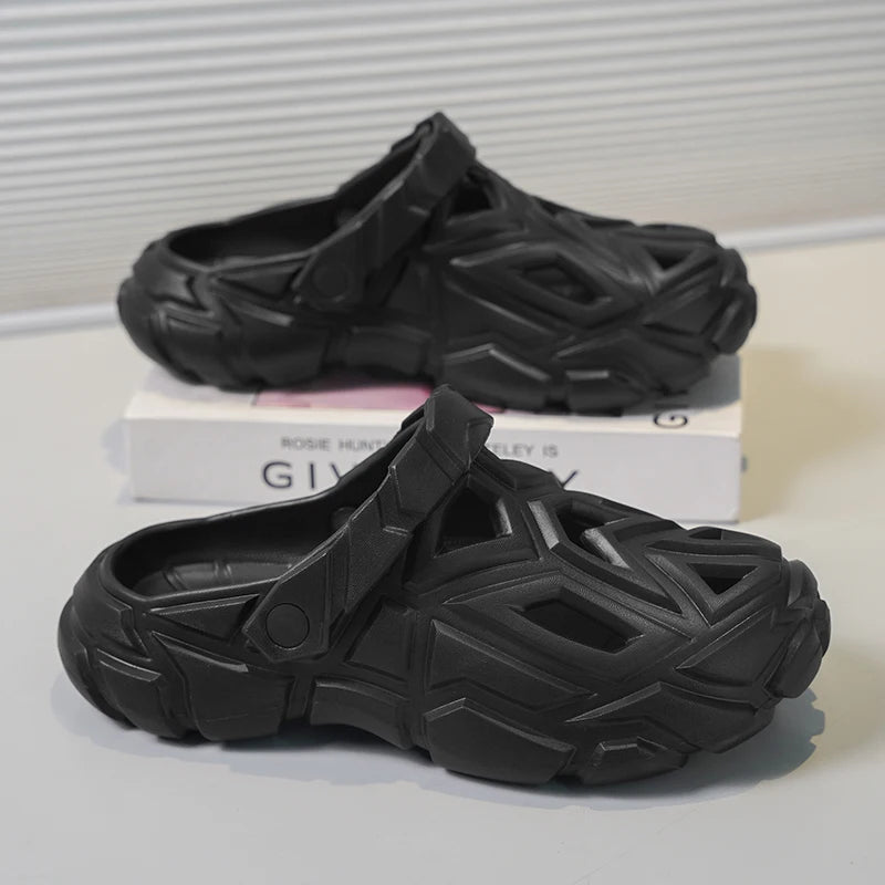 Men's Summer Slippers Platform Clogs Beach Slippers Flip Flop Casual Slides