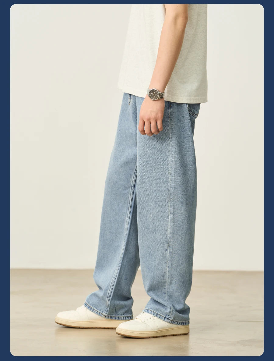 Men's Oversized Baggy Jeans - Soft Comfortable Denim