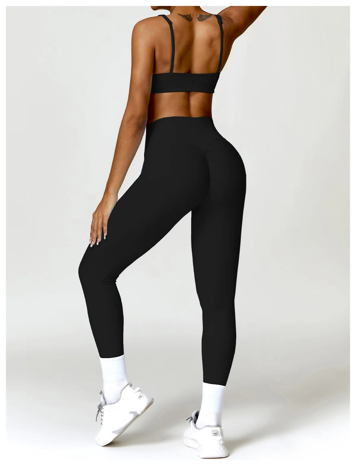 Women's 2 Pcs Yoga  Workout Sportswear Tracksuit Running Fitness Leggings Gym Set