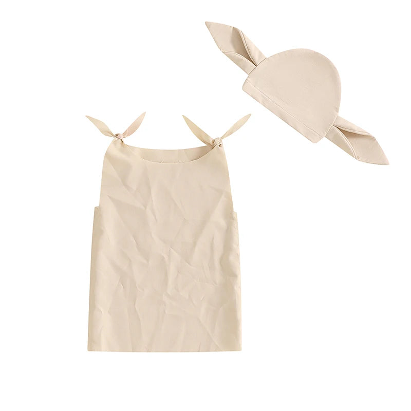 Baby Halloween Outfit Set - 2 Piece Sleeveless Dress with Hat