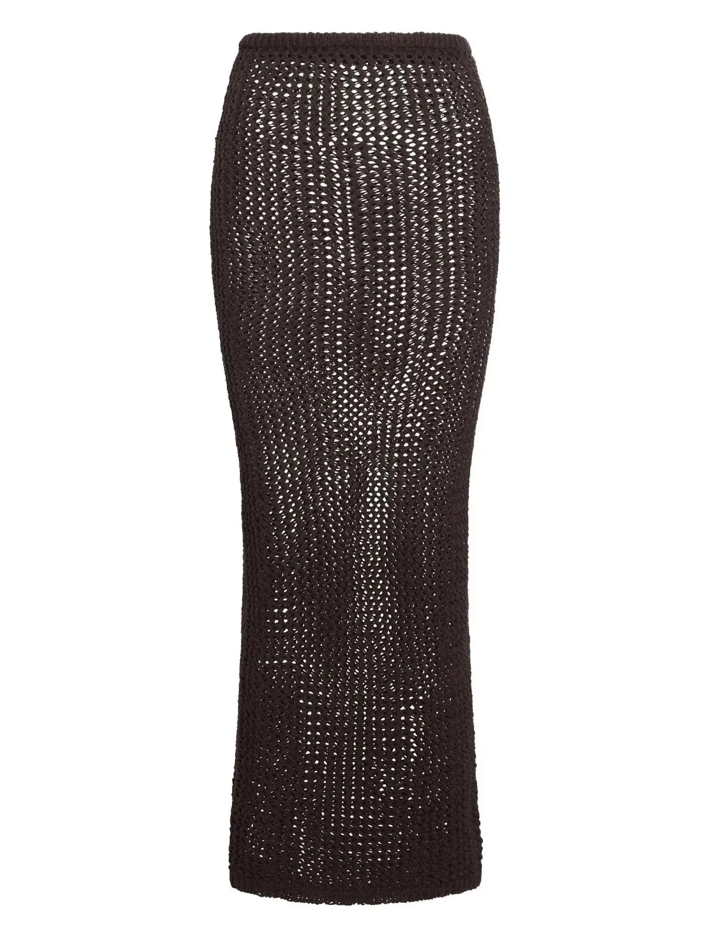 Women's Y2K High Waist A-Line Knitted Mini Skirt - Crochet Style