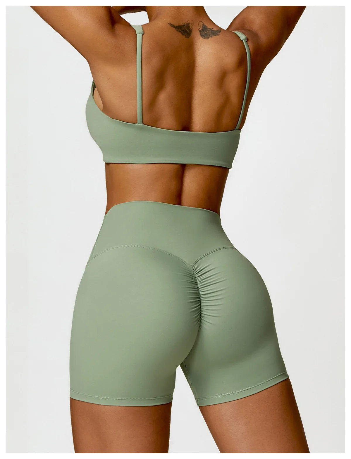 Women's 2 Pcs Yoga  Workout Sportswear Tracksuit Running Fitness Leggings Gym Set