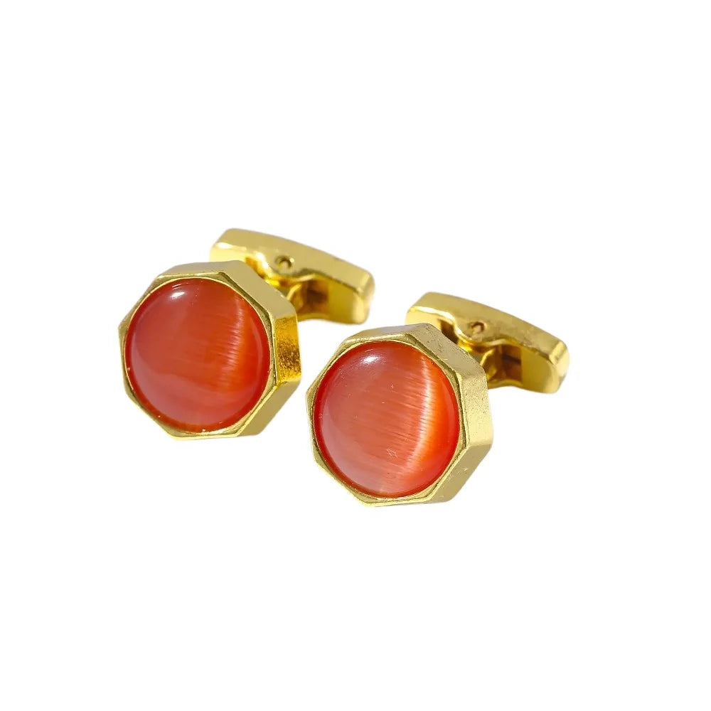 Men's Round Quality Cufflinks