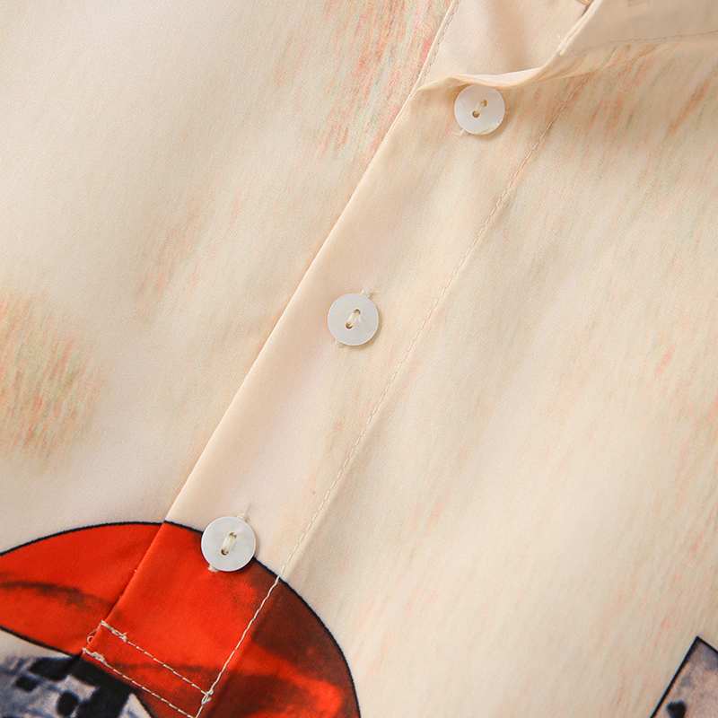 Men's Loose Stand Collar Half Sleeve Shirt and Elastic Waist Pants 2Pcs Causal Suit S-5XL