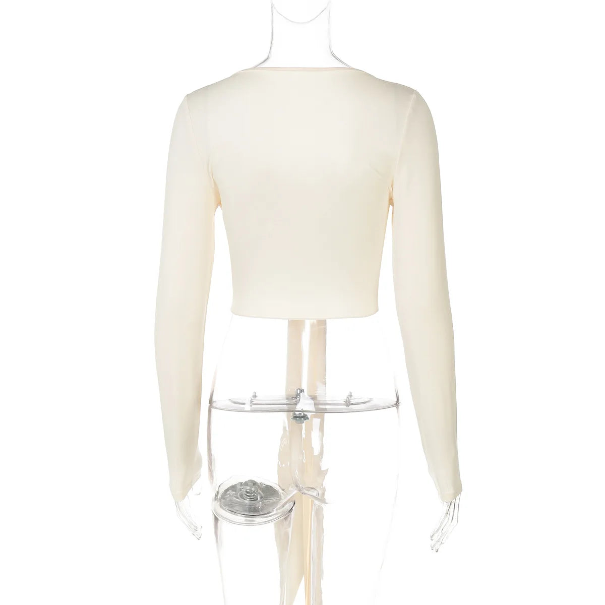 Women's Y2K Tie Front Cardigan - V Neck Long Sleeve Cropped Festival Top