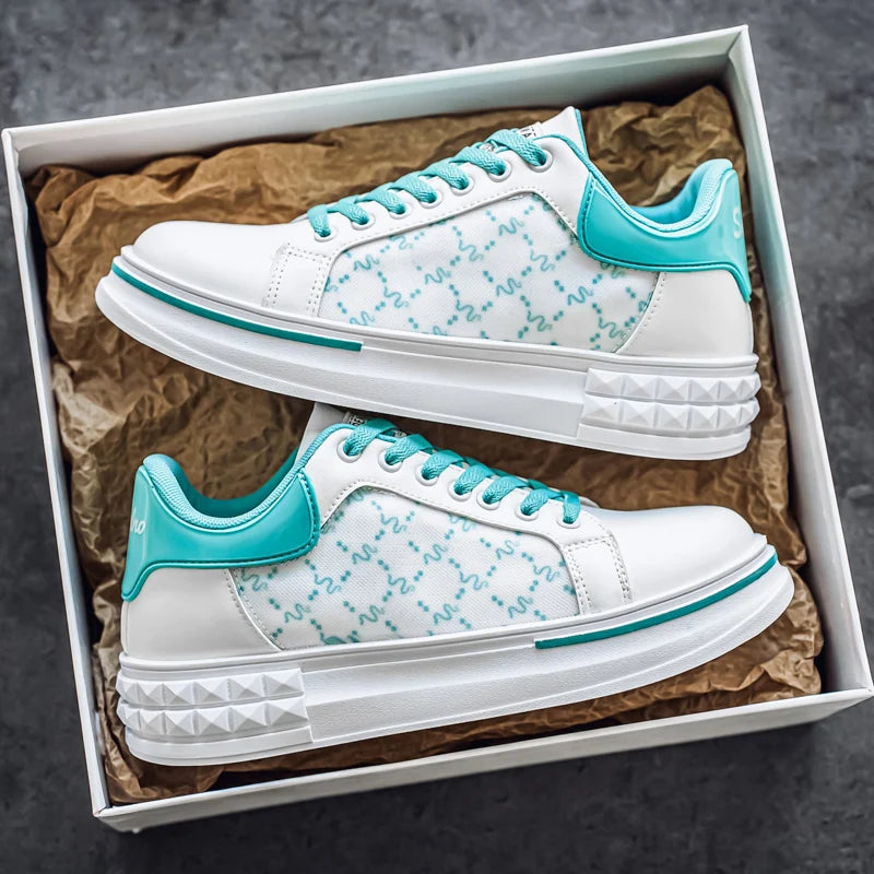 Men's Platform Skateboard Vulcanized Sneakers - Breathable Running Tennis Shoes