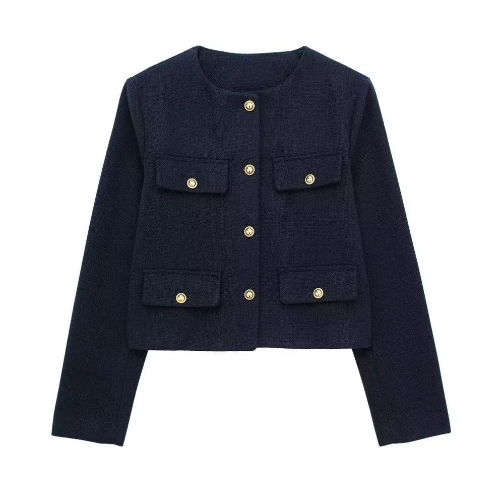 Women's Casual Temperament Flip Short Jacket