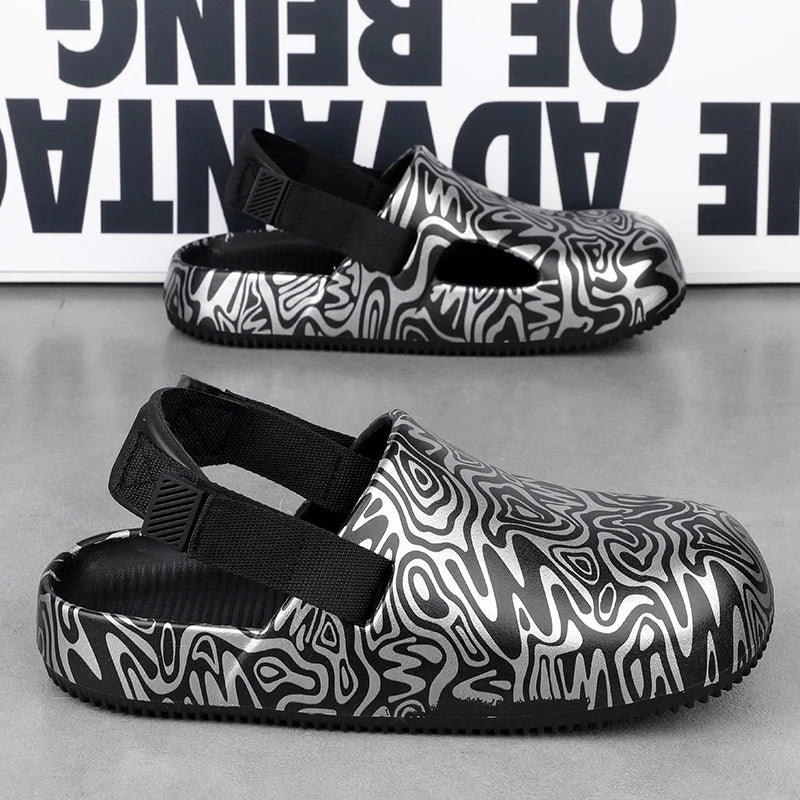 Men's Summer Slippers Outdoor Sandals Design Clogs Beach Slippers Flip Flop Casual Slides