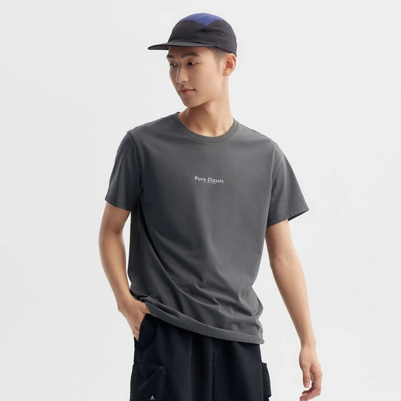 Letter Print Short Sleeve T-Shirt - Men's Summer Casual Top