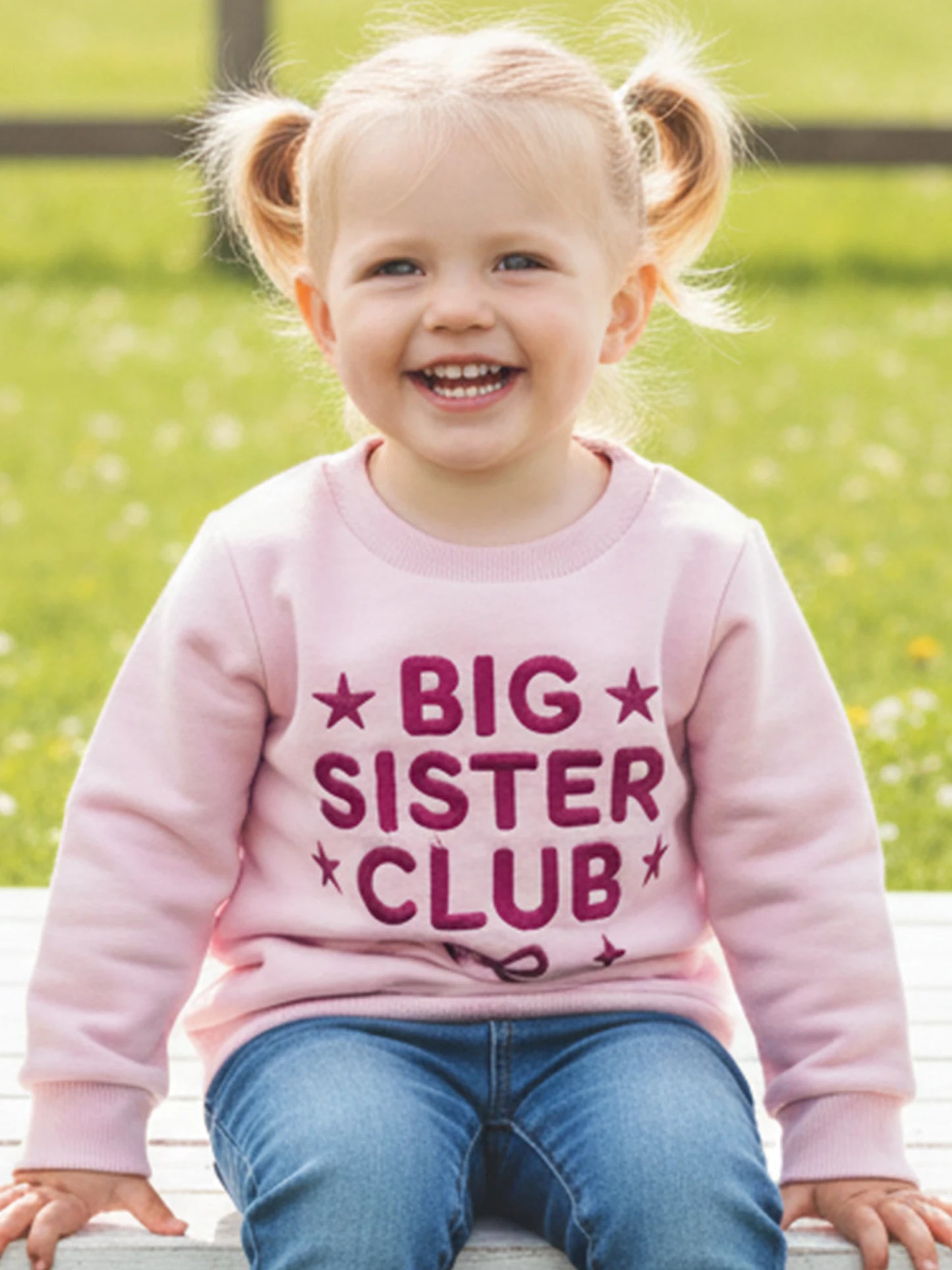 Girls Long Sleeve Sweatshirt - Letter Embroidery Pullover Top