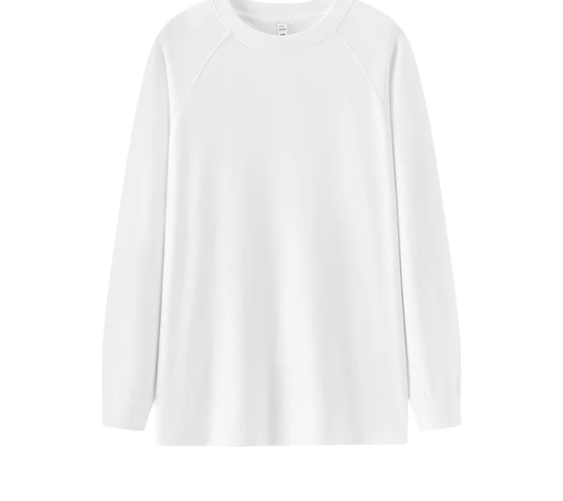 Women's Mid Length Thermal Top - Loose Fit Raglan Sleeve Fleece Lined