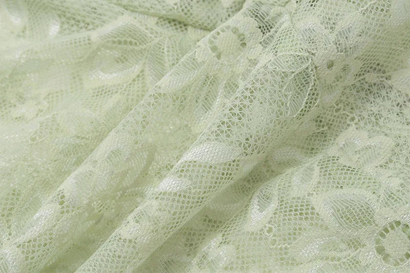 Women's Lace Halter Crop Top - Y2K Backless Sheer Summer Top