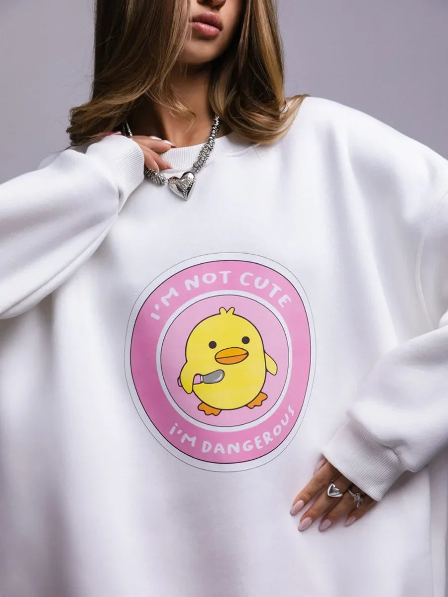 Women's Loose Round Neck Oversized Chic Sweatshirt