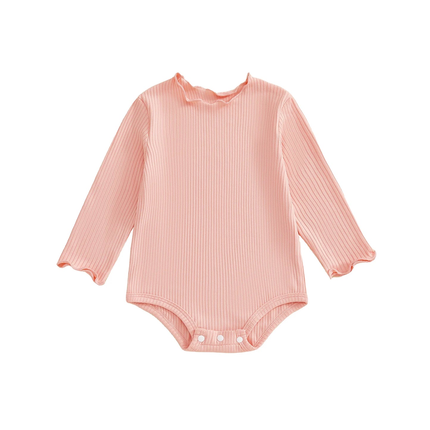 Baby Fall Winter Knit Romper - Soft Solid Colour Long Sleeve Round Neck Jumpsuit