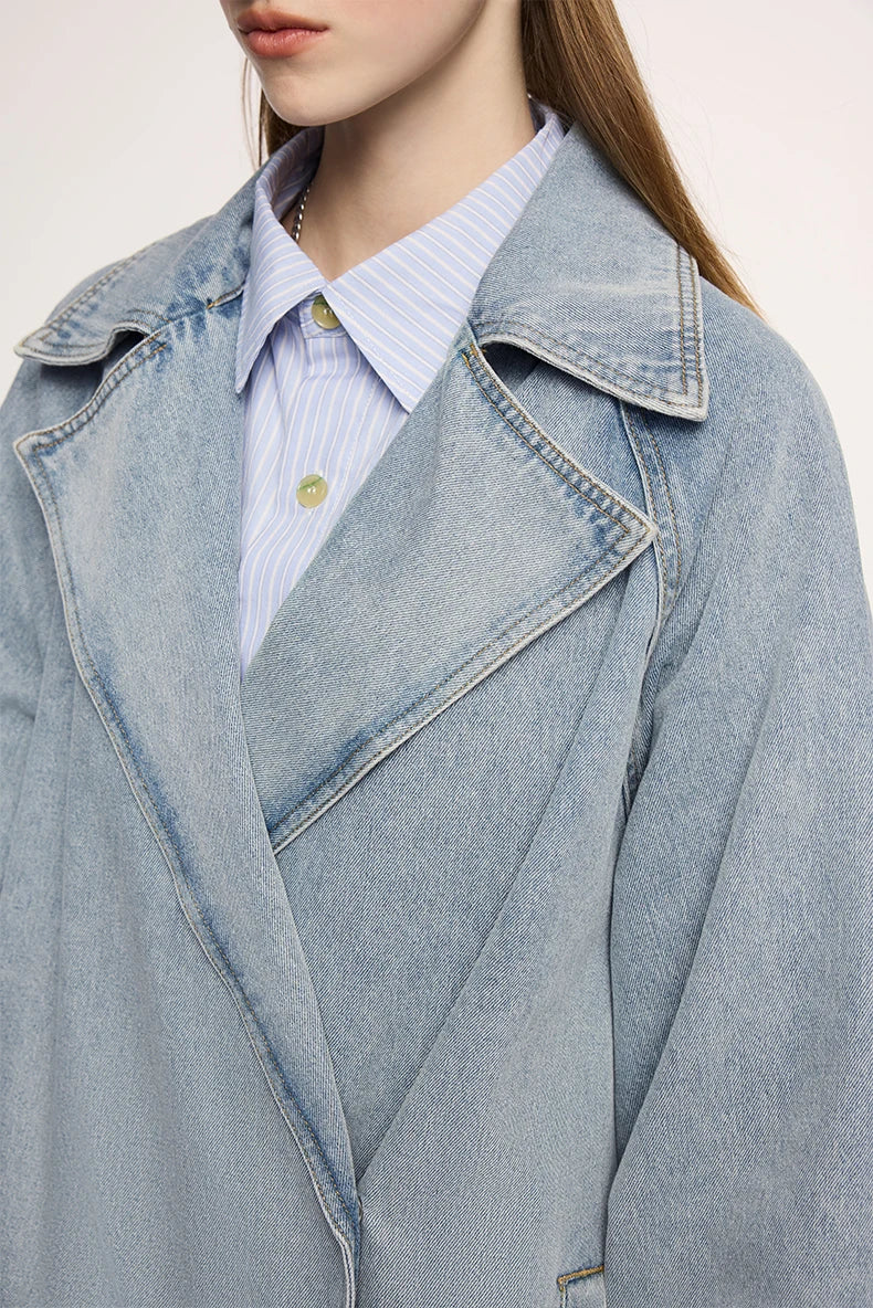 Unisex Vintage Distressed Denim Jacket