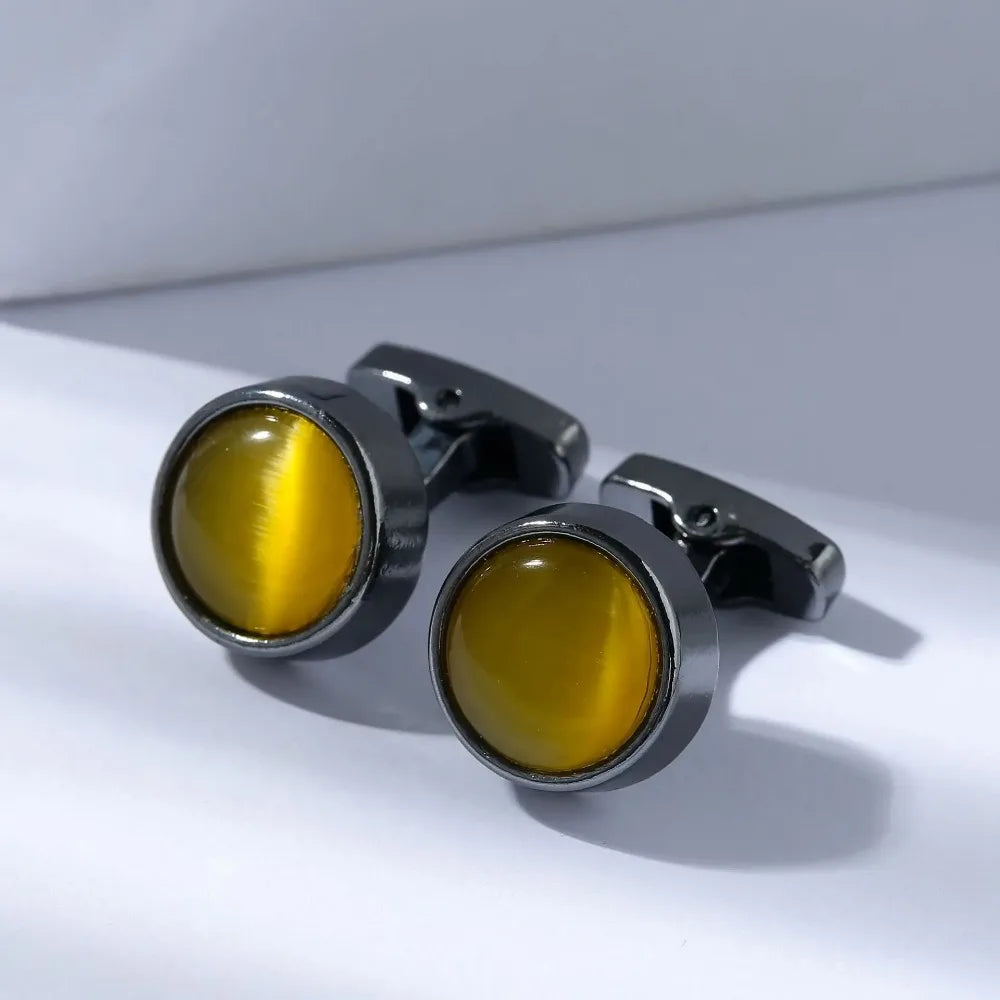 Men's Round Quality Cufflinks
