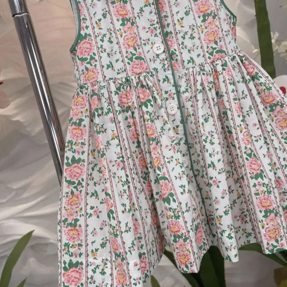 Girls' Floral Princess Dress - Sweet Summer Party Dress for Ages 2-7