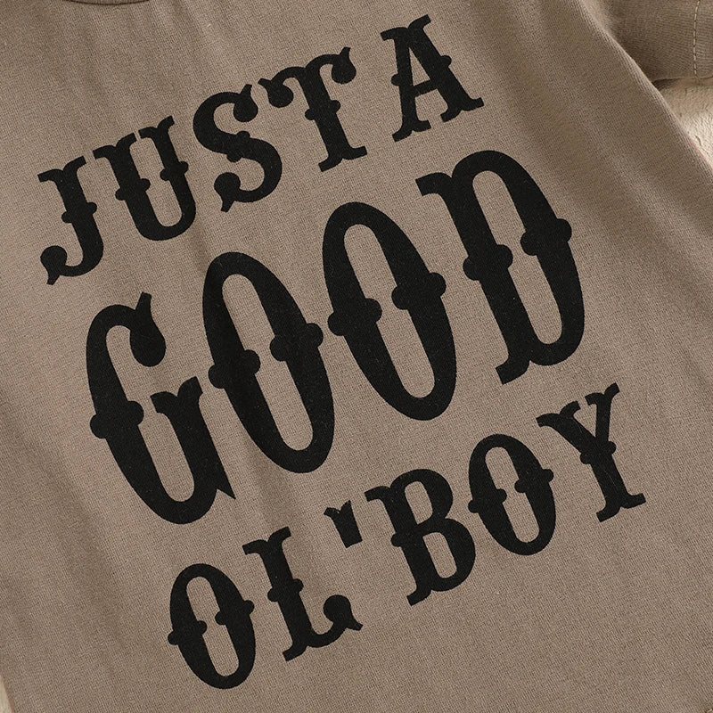0-4Y Infant Kids Boys Casual Clothes Set Letter Print Short Sleeve Pullover T-shirts Solid Elastic Shorts