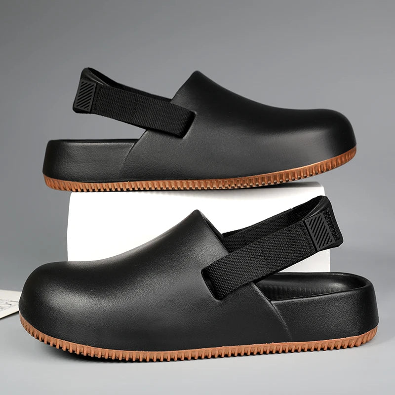 Men's Summer Slippers Platform Sandals Clogs Quick Dry Non-Slip Indoor Slides