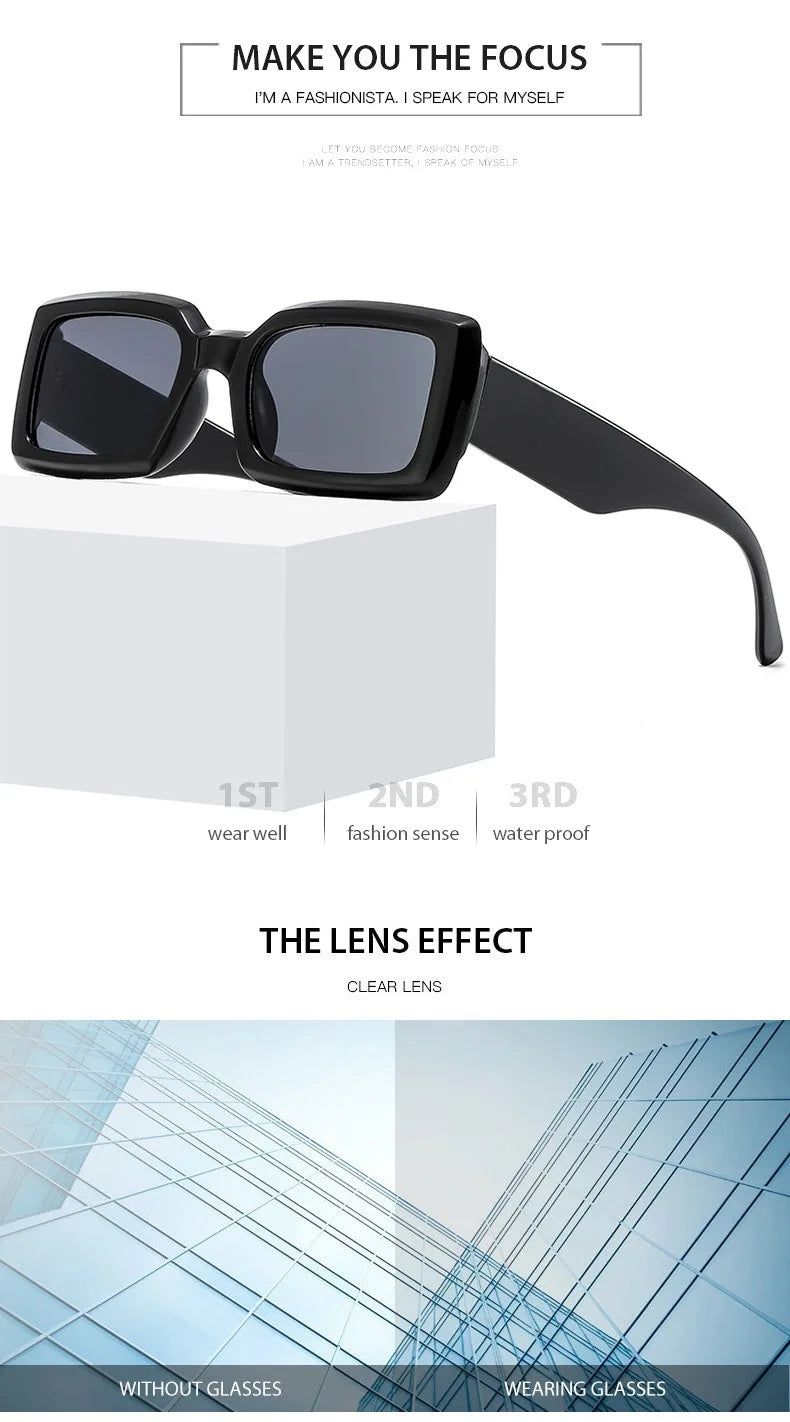 Women's Sunglasses Retro Square Eyewear Anti UV Sunshade Sunglasses UV400