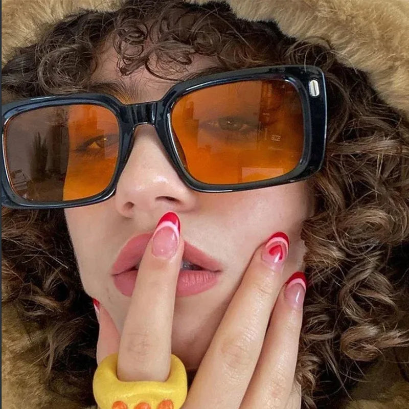 Women's Retro Square Anti UV 400 Sunglasses