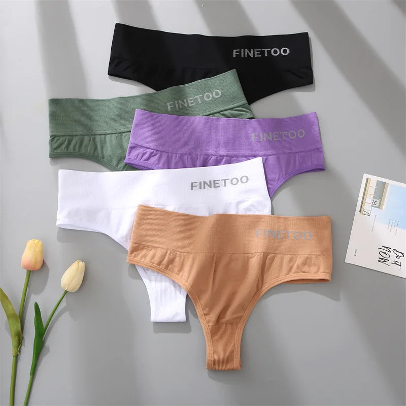 Seamless High Waist Thongs - 2 Pack Plus Size Underwear