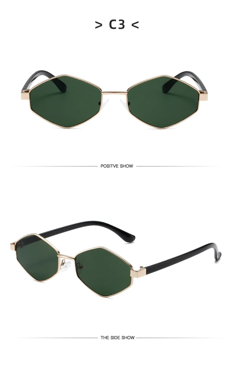 Polygonal Sunglasses - Retro Metal Frame UV400 Protection for Men & Women