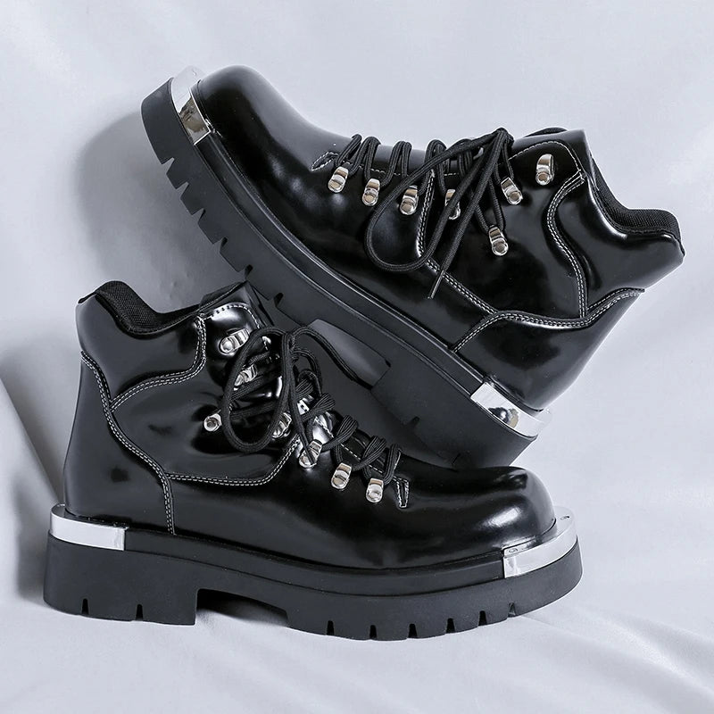 Men's Platform Genuine Leather Ankle Boots