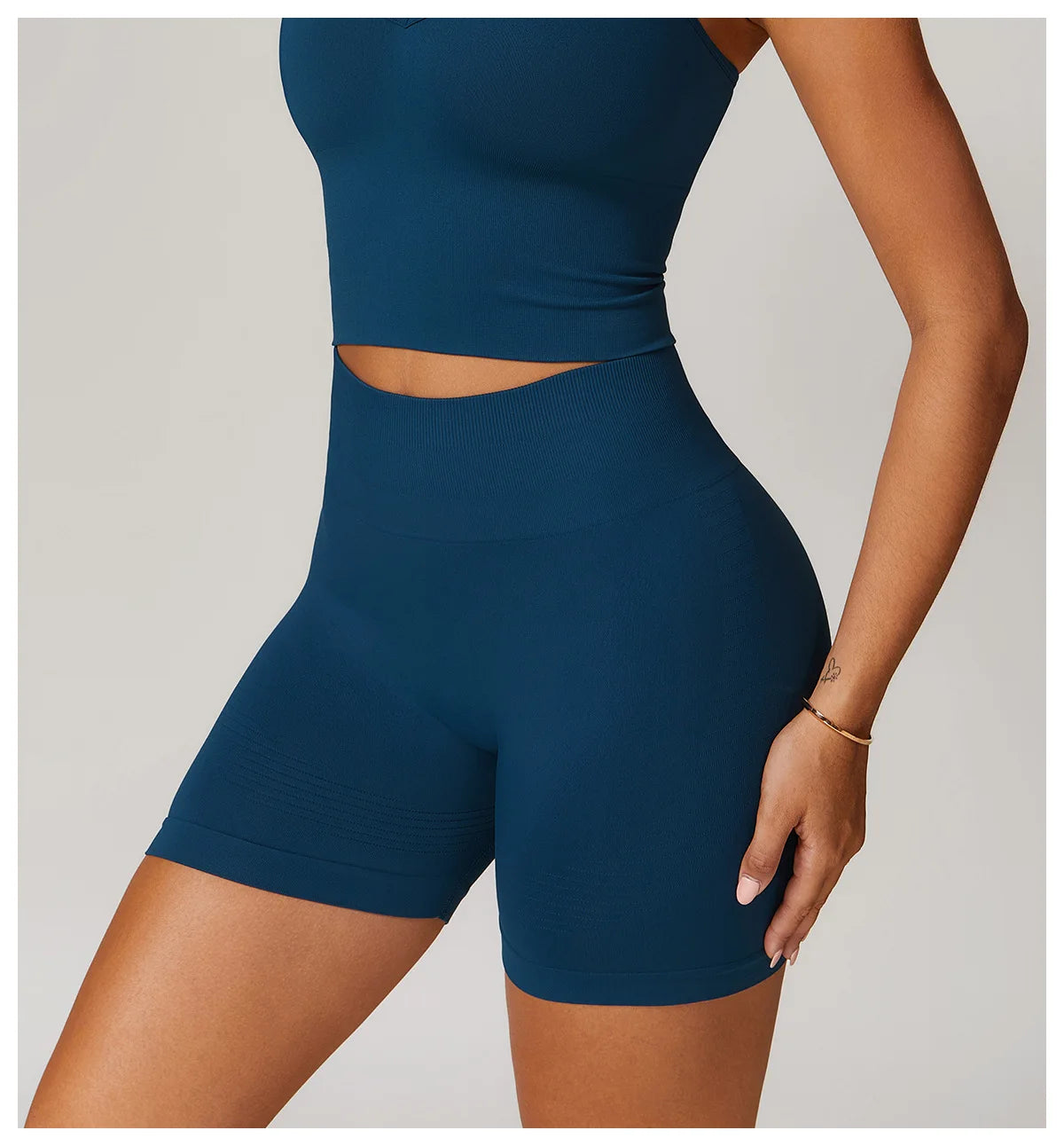 Seamless High Waist Gym Shorts - Push Up Yoga Cycling Shorts