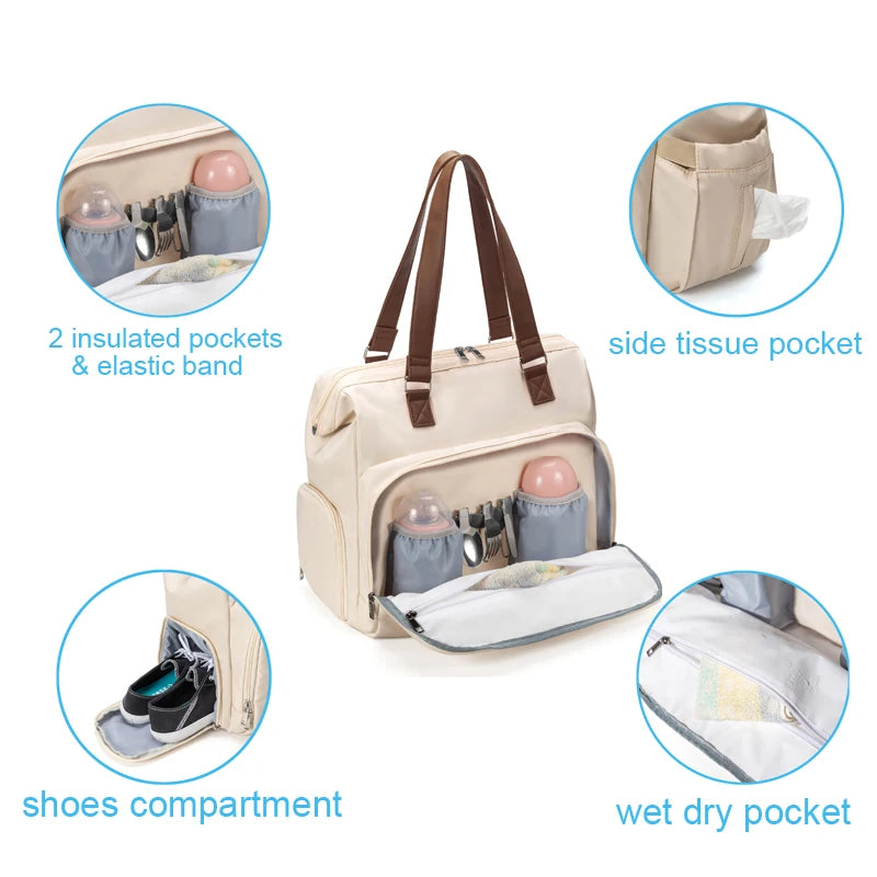 3pcs/set Mum/Mom Large Capacity Diaper Maternity Bag Backpack
