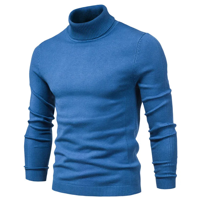 Men's Sweaters Casual Thick Pullover Slim Fit Turtleneck Sweater