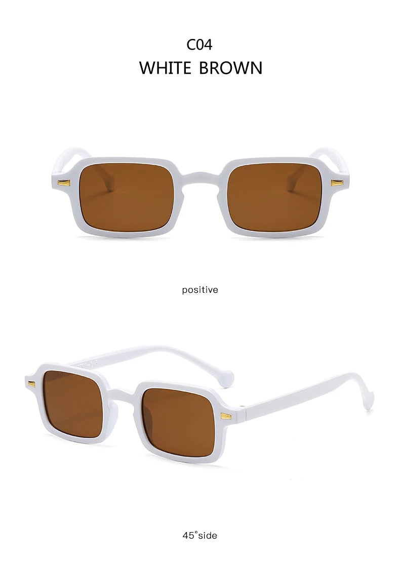 Classic Rectangle Sunglasses - UV400 Protection Vintage Style Eyewear