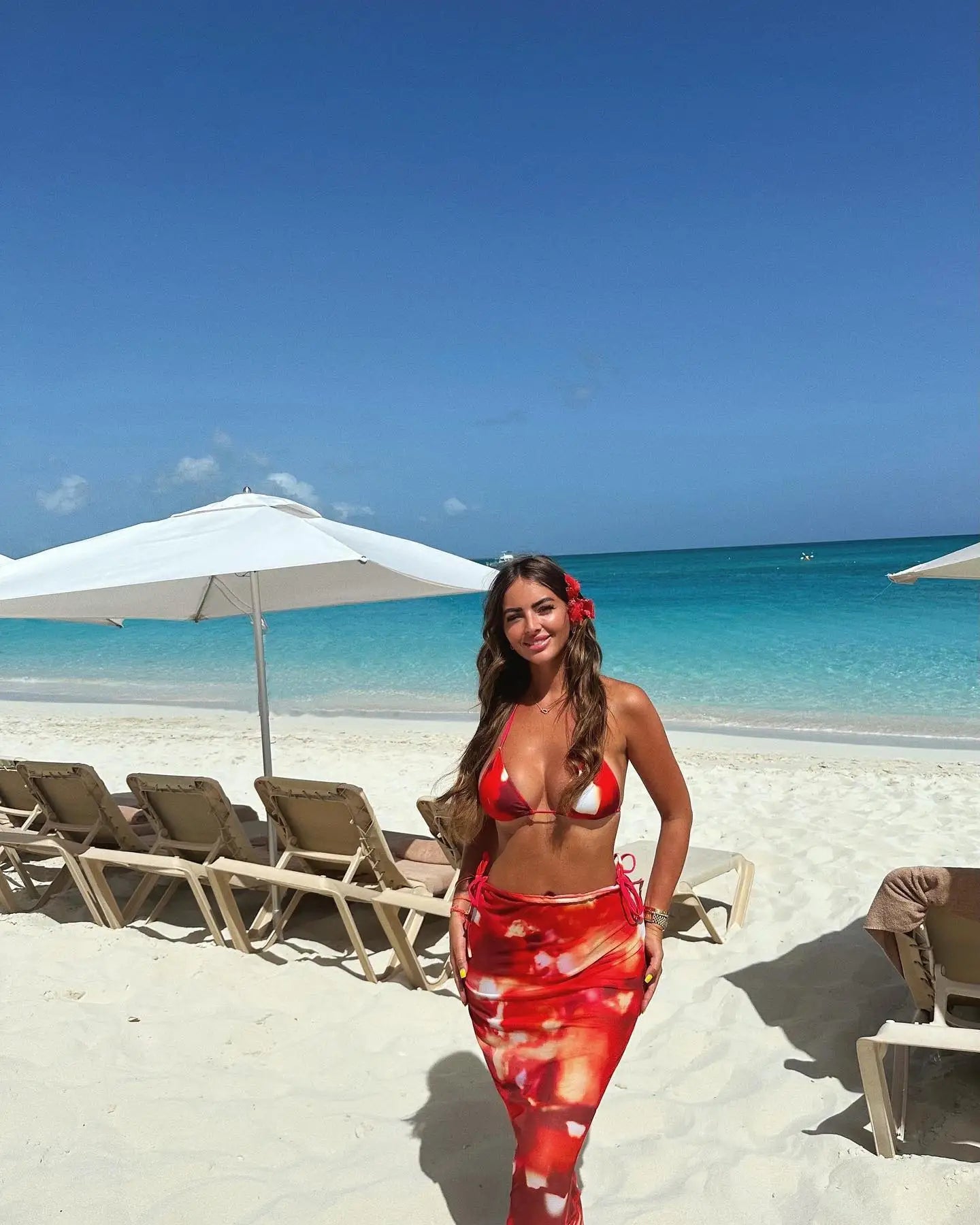 3-Pack Leopard Print Bikini Set with Cover-Up Skirt