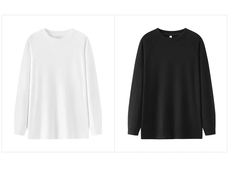 Women's Mid Length Thermal Top - Loose Fit Raglan Sleeve Fleece Lined