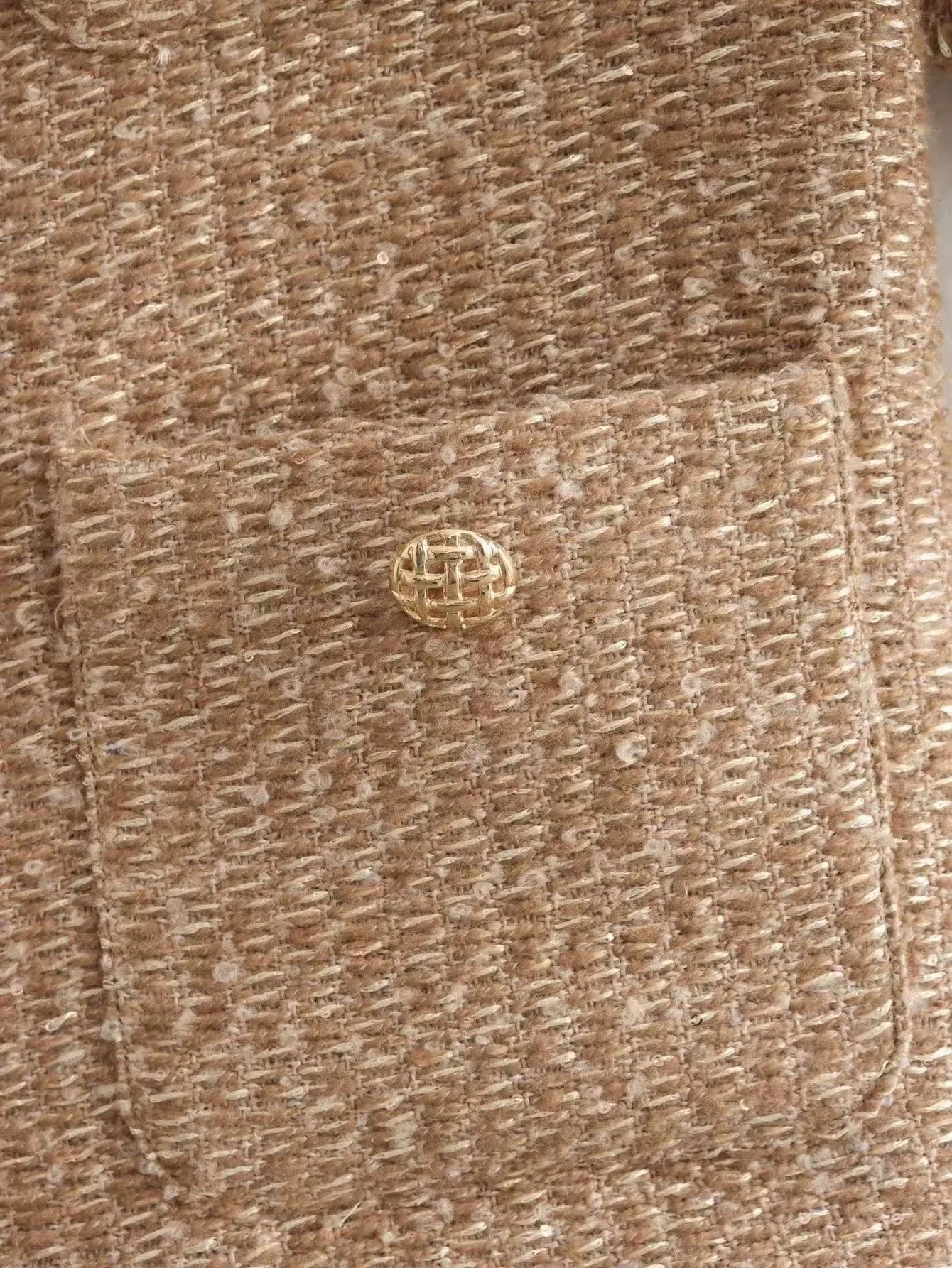 Women's Glitter Chic Sequined Long Sleeve Gold Bomber Jacket