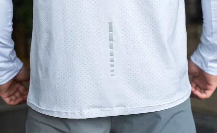 Men's Sports Fitness Long Sleeve Outdoor Badminton Quick Dry Training Casual Thin Running Top Bodybuilding Sportswear T-Shirt