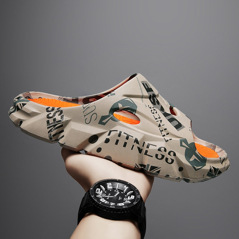 Unisex Slippers Thick Bottom Anti-slip Slip-on Camouflage Sandals