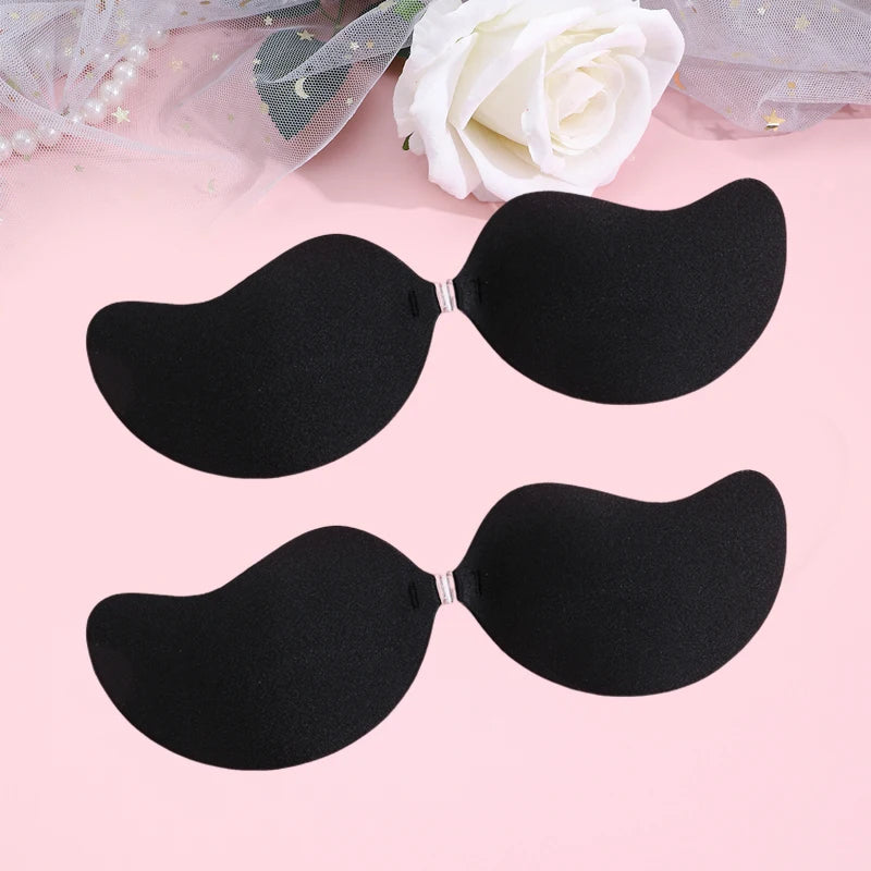 Invisible Push-Up Bra Set - Strapless Seamless Adhesive Bralettes (2 Pairs)