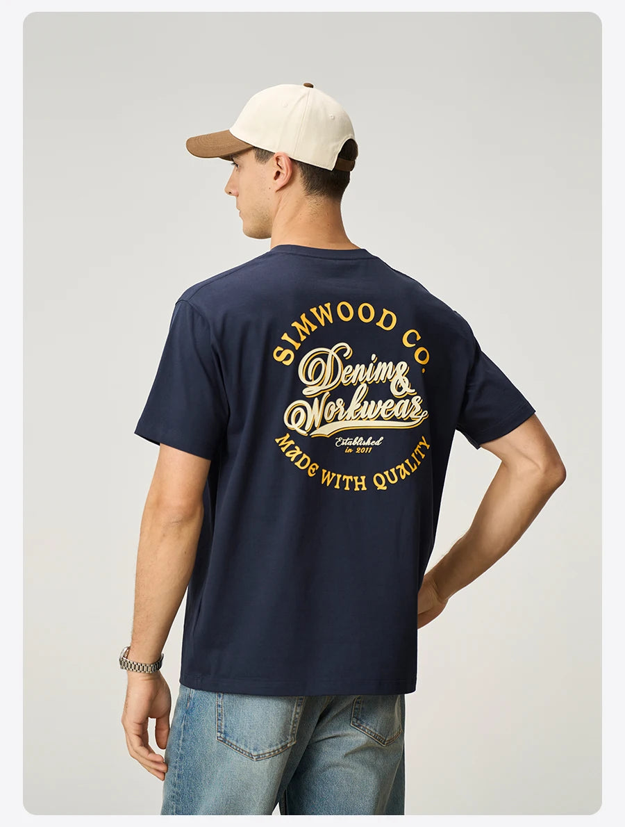 Men's Oversized Cool-Touch T-Shirt with Letter Print