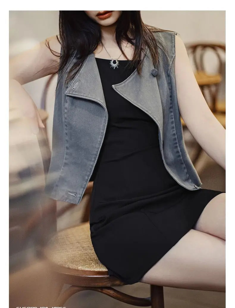 Women's Elegant Black Slip Dress - Backless Midi Summer Dress