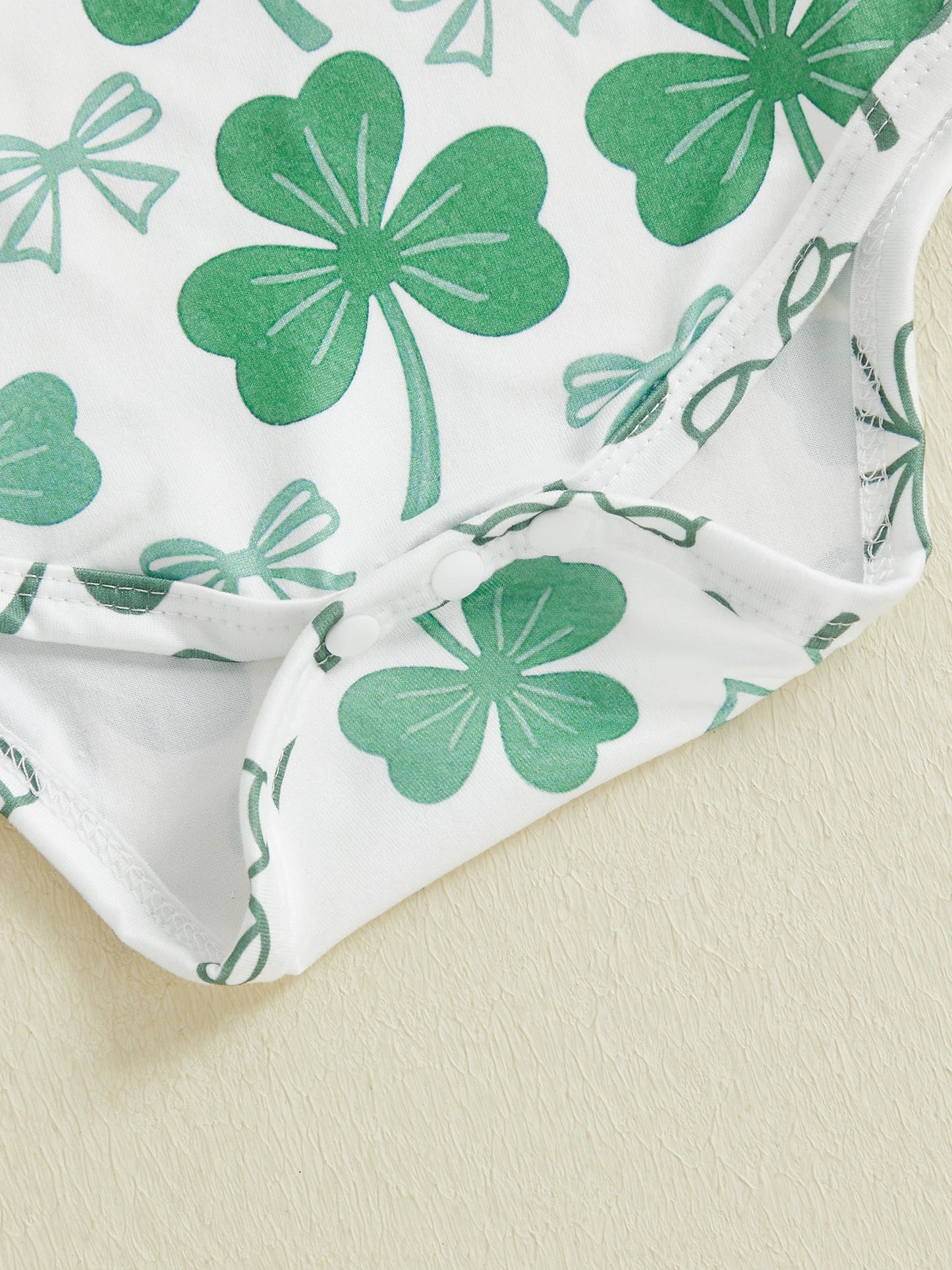 Baby Girls' Shamrock Print Romper Dress & Headband Set