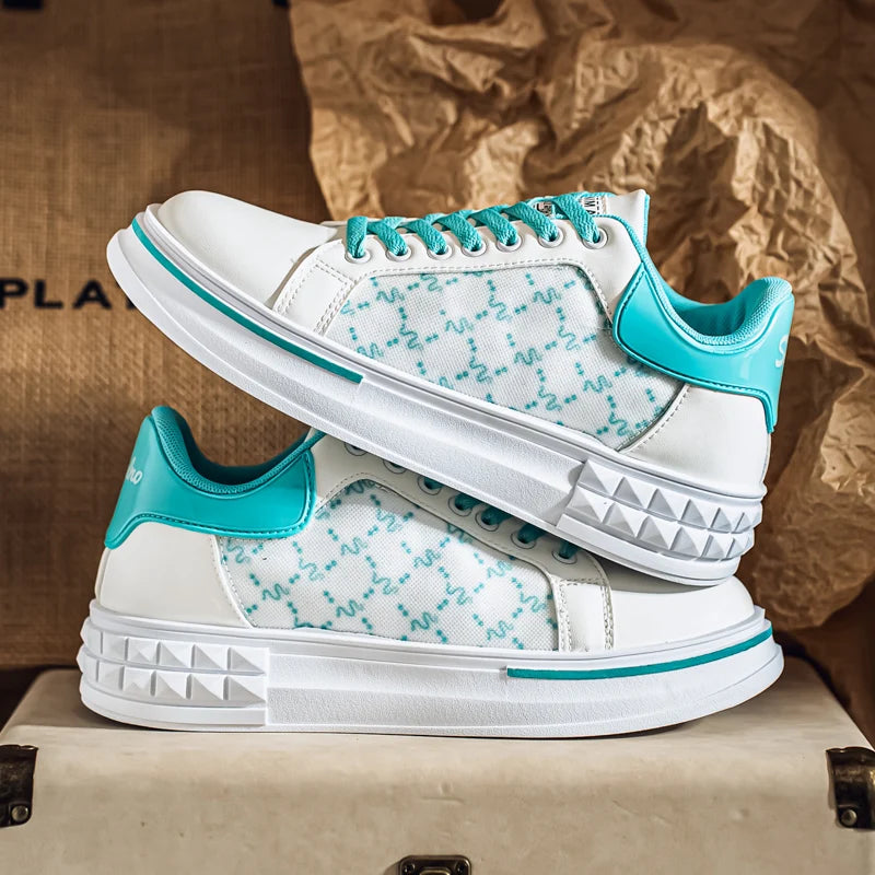 Men's Platform Skateboard Vulcanized Sneakers - Breathable Running Tennis Shoes