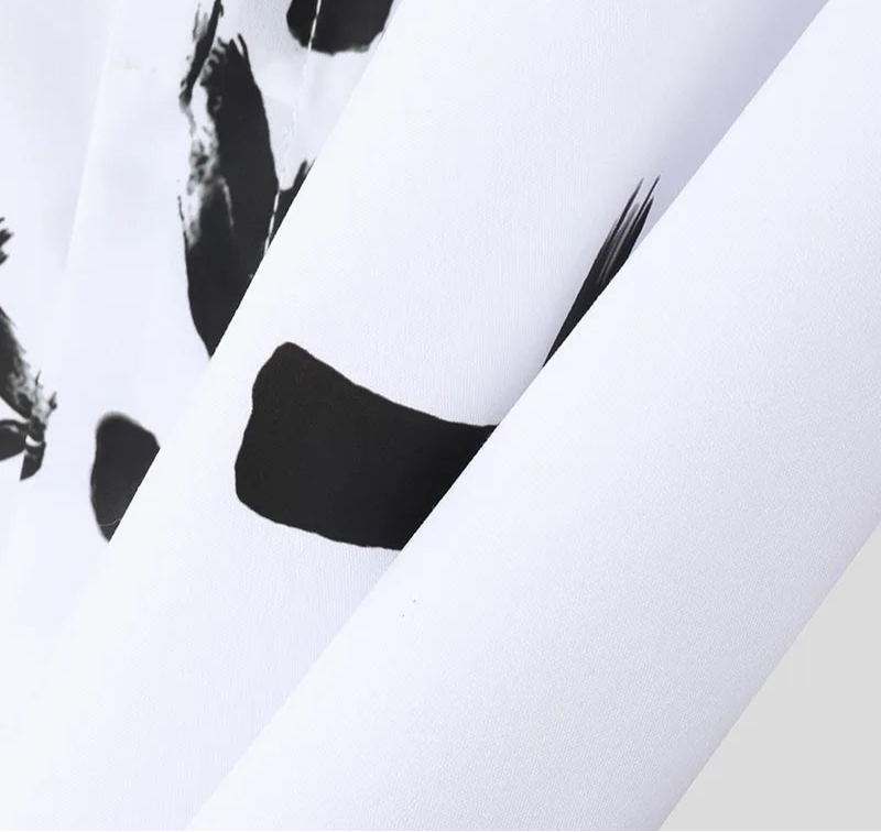 Men's Graffiti Printed Design Short Sleeved Shirt